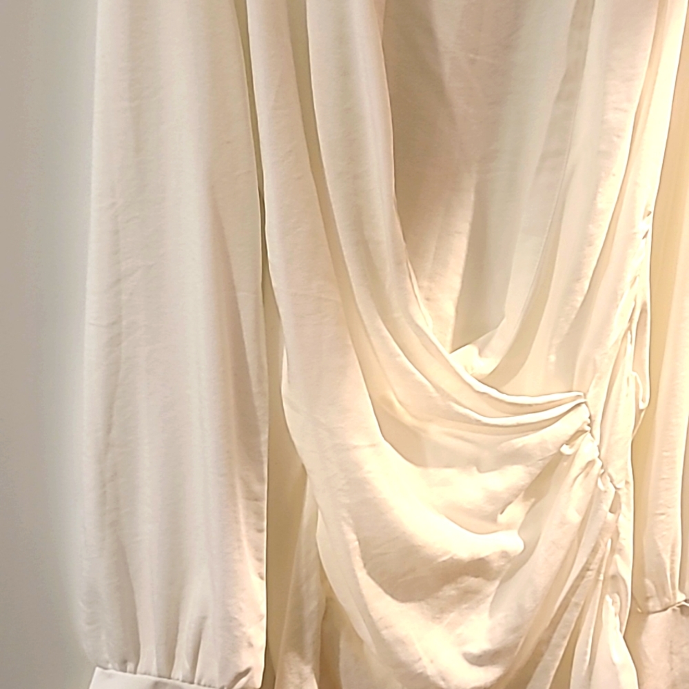 Naha Draped Sexy Mini Shirt Wrap Ruched Mini Dress